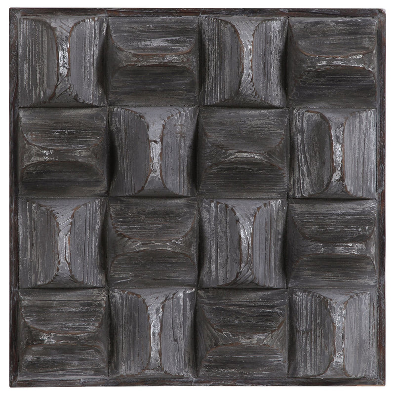 Uttermost 04240 Wall Decor, Aged Gray Wash And Silver Highlights