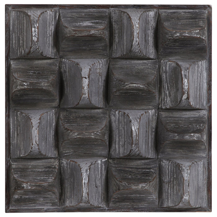 Uttermost 04240 Wall Decor, Aged Gray Wash And Silver Highlights