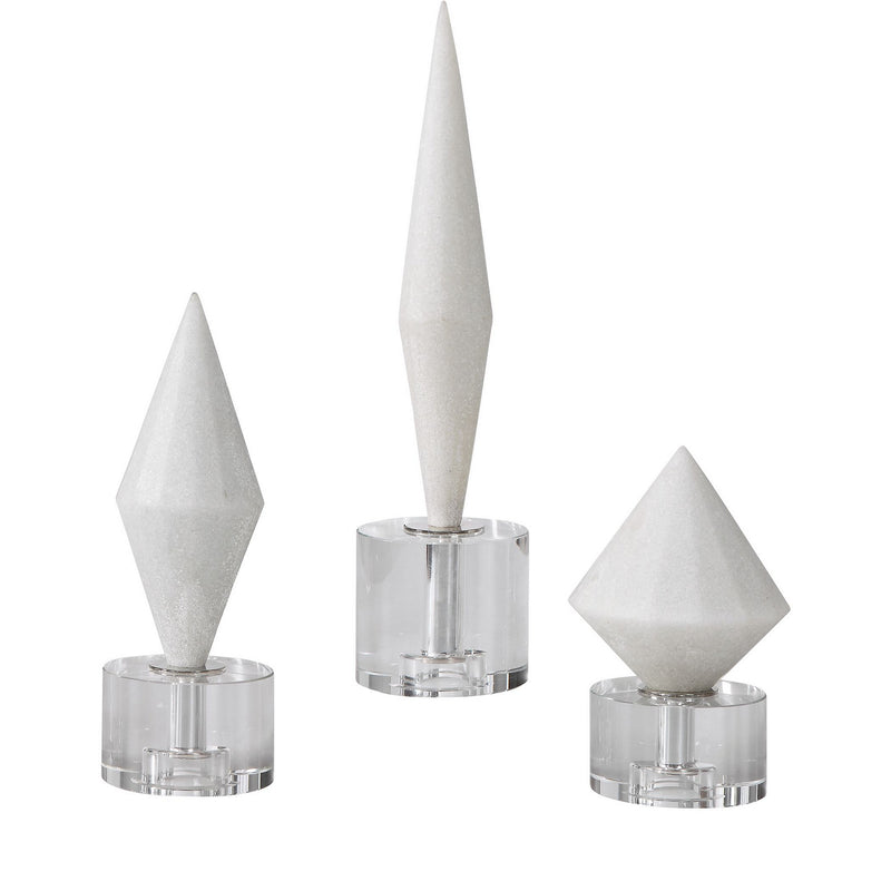 Uttermost 17580 Sculptures S/3, White