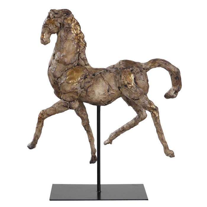 Uttermost 17585 Sculpture, Aged Silver w/Gol