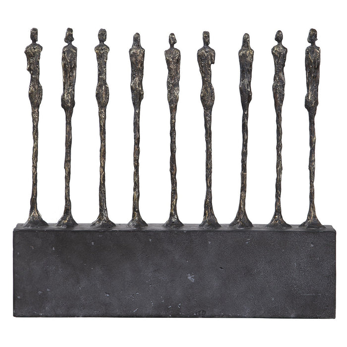 Uttermost 17597 Figurine, Aged Gold /Aged Black