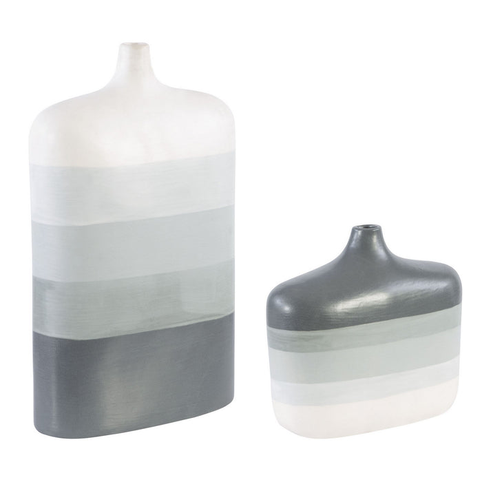 Uttermost 17722 Vases, S/2, Striped Gray
