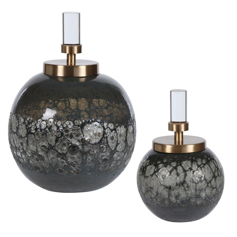 Uttermost 17729 Bottles, S/2, Brushed Brass