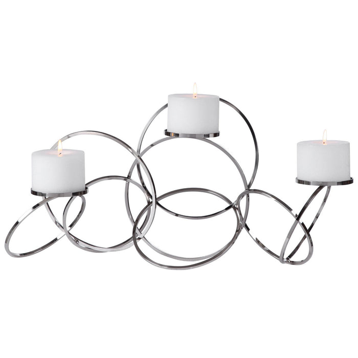 Uttermost 17731 Candleholder, Polished Nickel