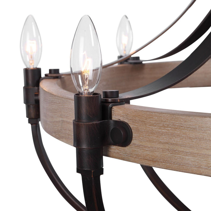Uttermost 21329 Eight Light Chandelier, Bronze