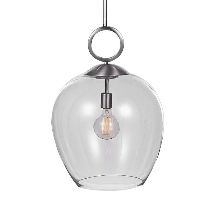 Uttermost 22169 One Light Pendant, Brushed Nickel