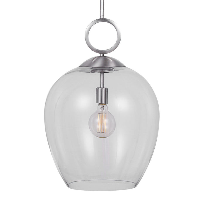 Uttermost 22169 One Light Pendant, Brushed Nickel