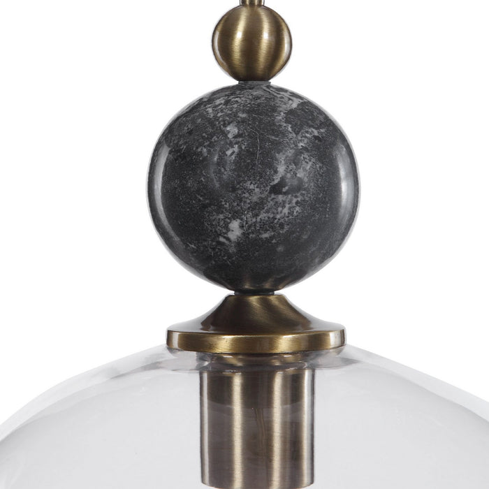 Uttermost 22176 One Light Pendant, Oxidized Aged Brass