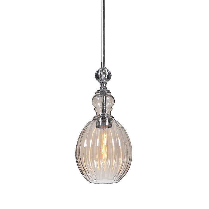 Uttermost 22186 One Light Mini Pendant, Chrome