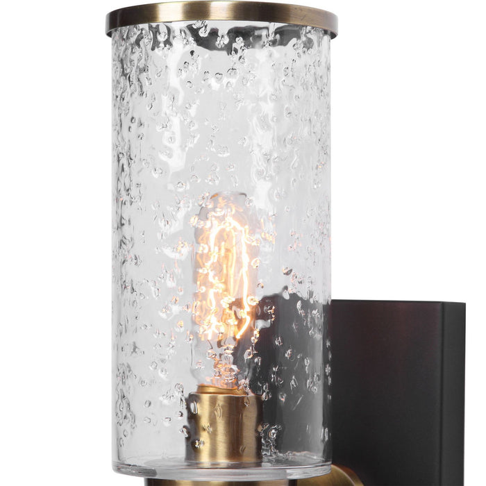 Uttermost 22522 One Light Wall Sconce, Black & Antique Brass
