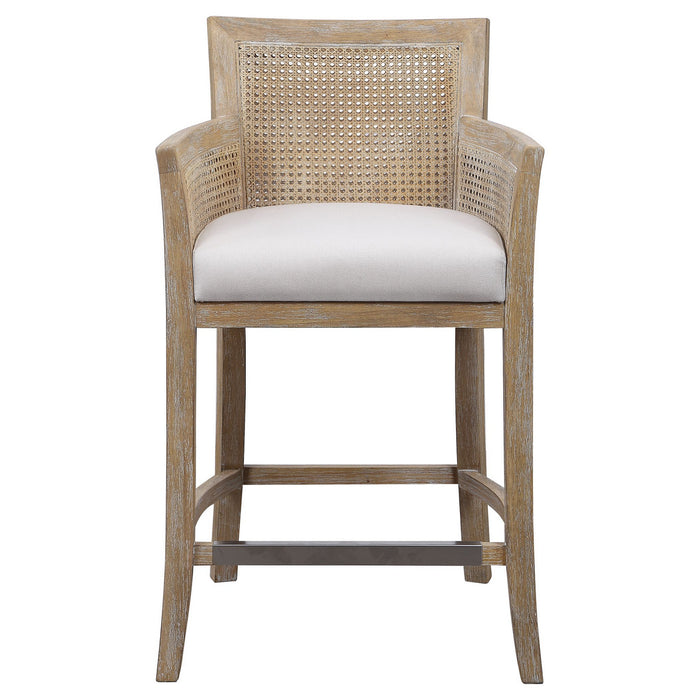 Uttermost 23522 Counter Stool, Polished Nickel