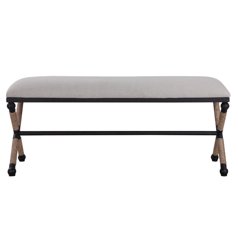 Uttermost 23528 Bench, Rustic Iron