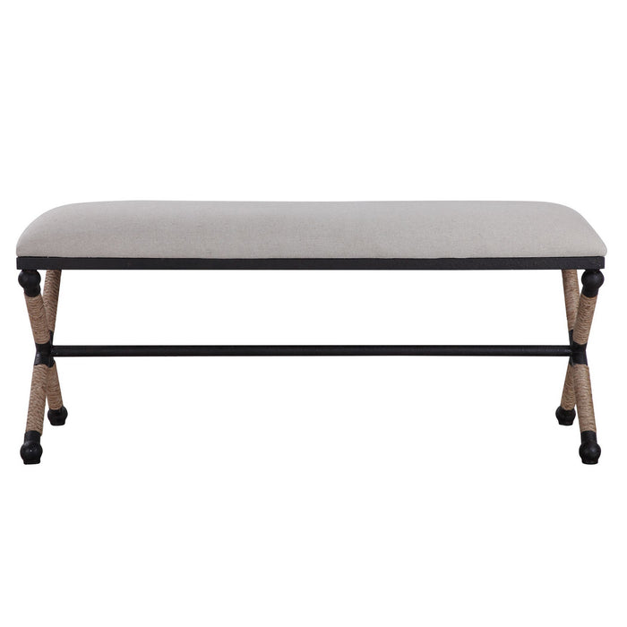 Uttermost 23528 Bench, Rustic Iron