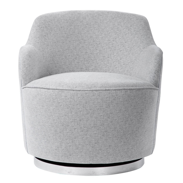 Uttermost 23529 Swivel Chair, Polished Nickel