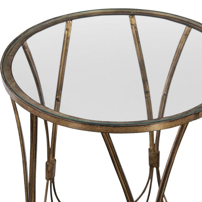 Uttermost 25056 Accent Table, Antique Gold