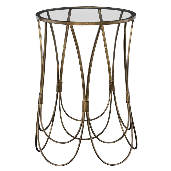 Uttermost 25056 Accent Table, Antique Gold