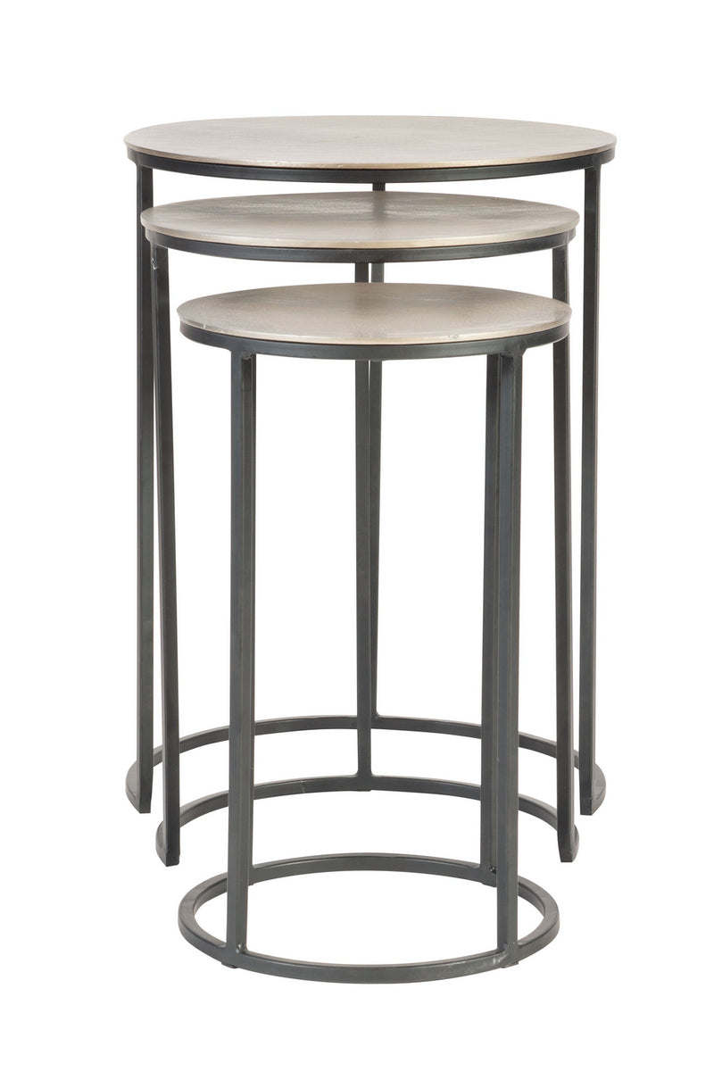 Uttermost 25057 Nesting Tables, Set/3, Antique Nickel