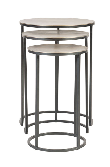 Uttermost 25057 Nesting Tables, Set/3, Antique Nickel