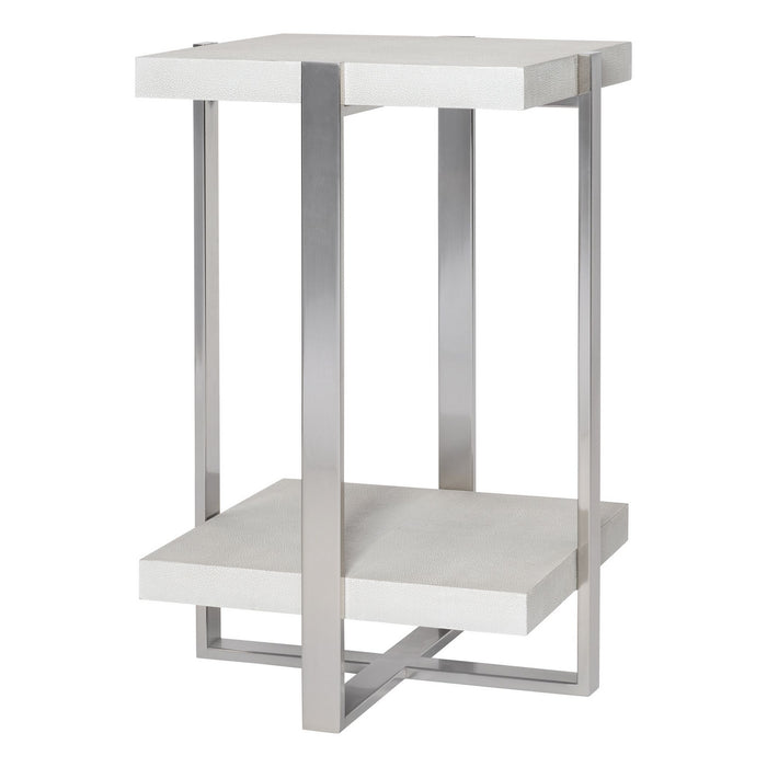 Uttermost 25375 Accent Table, Brushed Silver