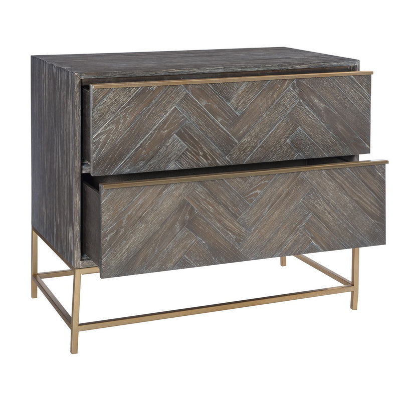 Uttermost 25376 Drawer Chest, Brushed Brass