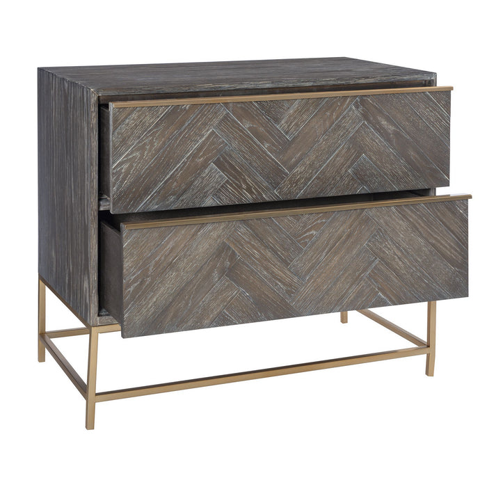 Uttermost 25376 Drawer Chest, Brushed Brass