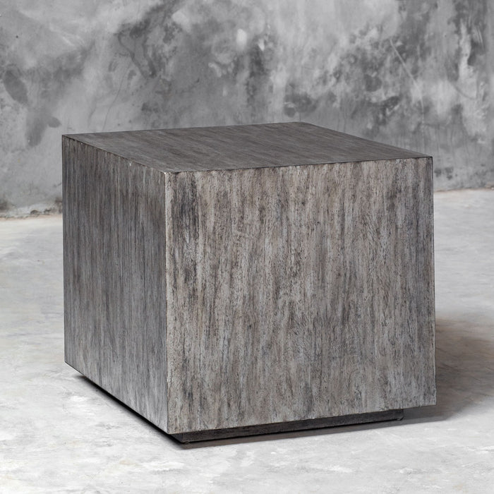 Uttermost 25442 Side Table, Metallic Gray