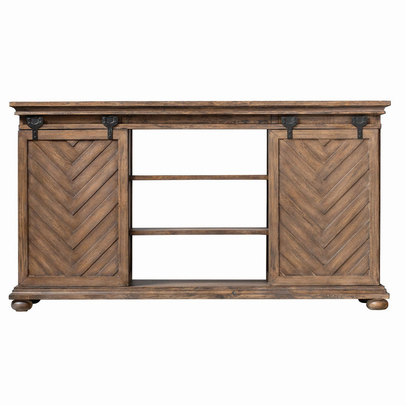 Uttermost 25445 Media Console, Aged Black Iron