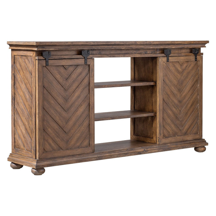 Uttermost 25445 Media Console, Aged Black Iron