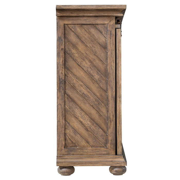 Uttermost 25445 Media Console, Aged Black Iron