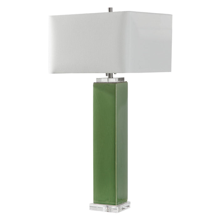 Uttermost 26410-1 Two Light Table Lamp, Brushed Nickel