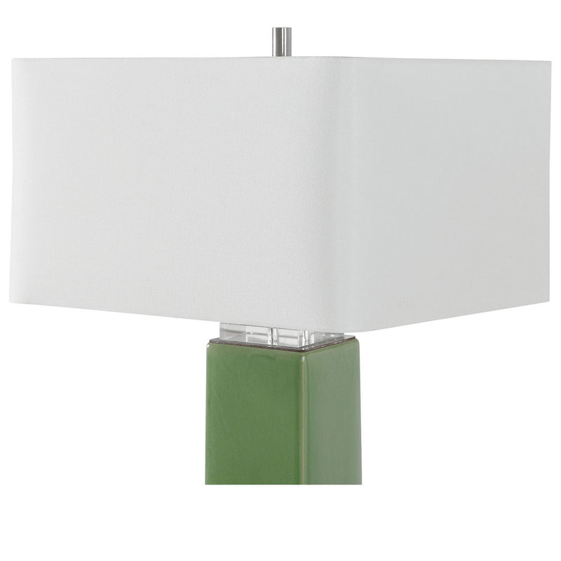Uttermost 26410-1 Two Light Table Lamp, Brushed Nickel
