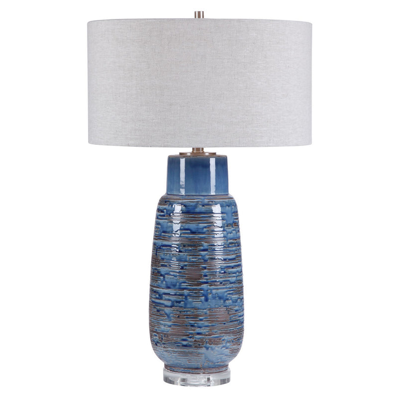Uttermost 28276 One Light Table Lamp, Brushed Nickel