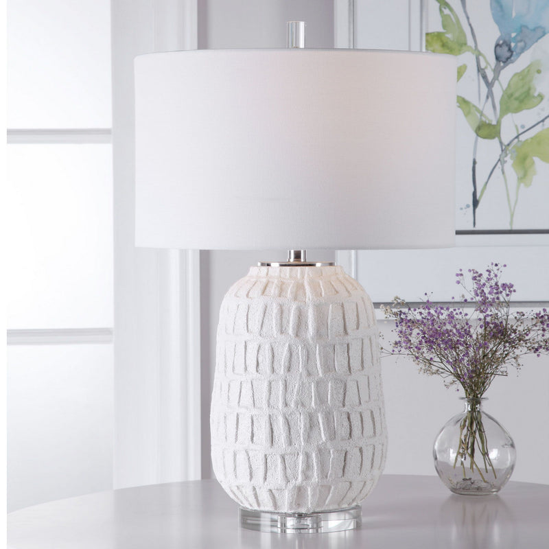 Uttermost 28283-1 One Light Table Lamp, Polished Nickel