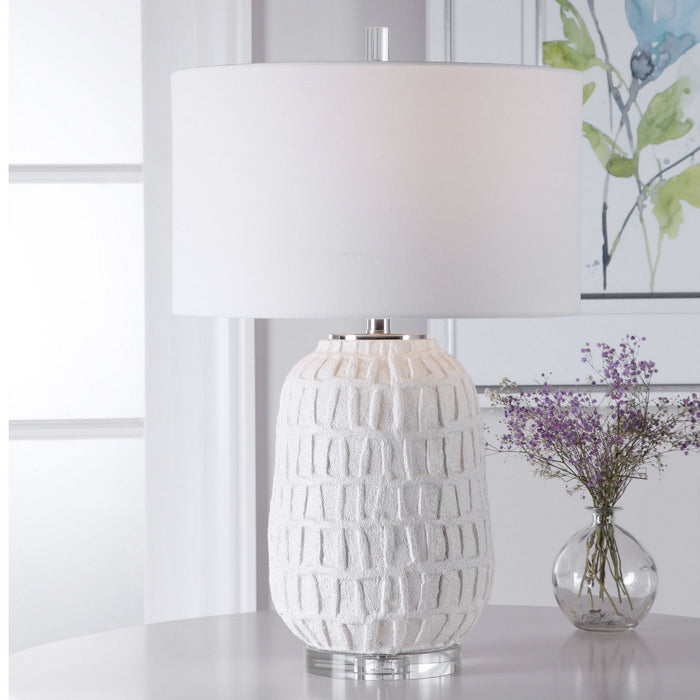 Uttermost 28283-1 One Light Table Lamp, Polished Nickel