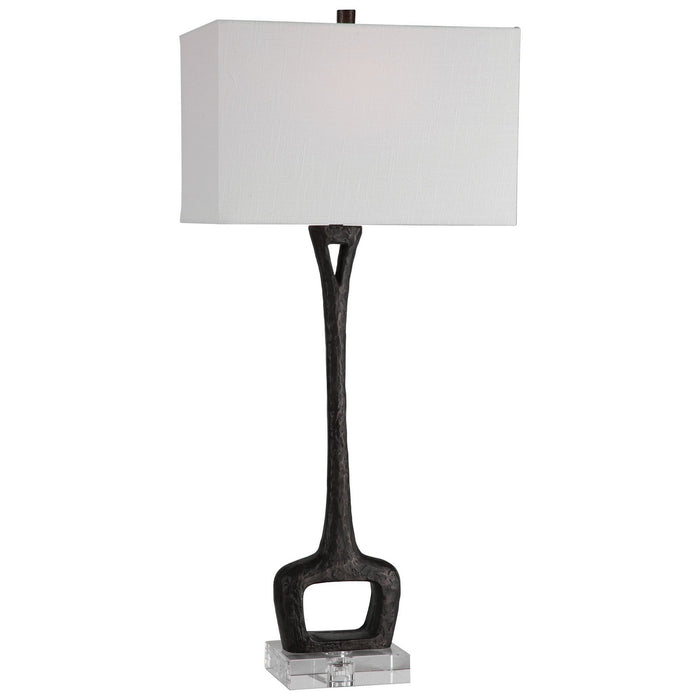 Uttermost 28297 One Light Table Lamp, Aged Black
