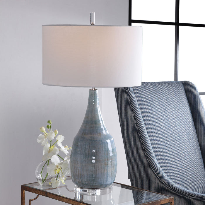 Uttermost 28330 One Light Table Lamp, Polished Nickel