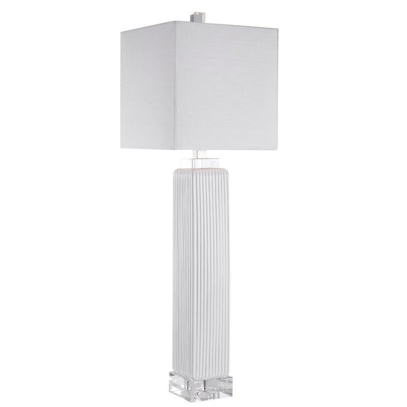 Uttermost 28348-1 One Light Buffet Lamp, Brushed Nickel