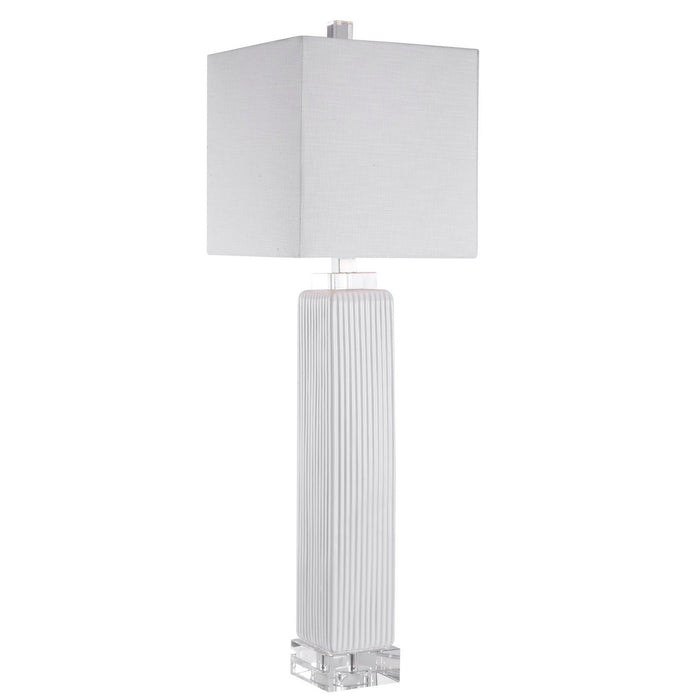 Uttermost 28348-1 One Light Buffet Lamp, Brushed Nickel