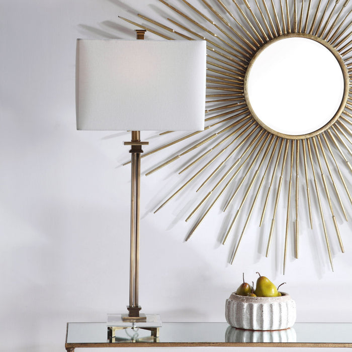 Uttermost 28349-1 One Light Table Lamp, Antique Brass