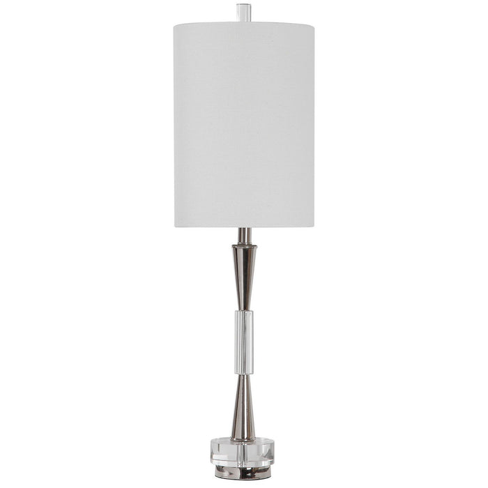 Uttermost 29734-1 One Light Buffet Lamp, Polished Nickel