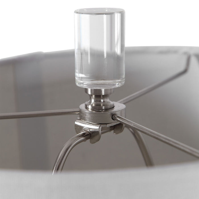 Uttermost 29734-1 One Light Buffet Lamp, Polished Nickel
