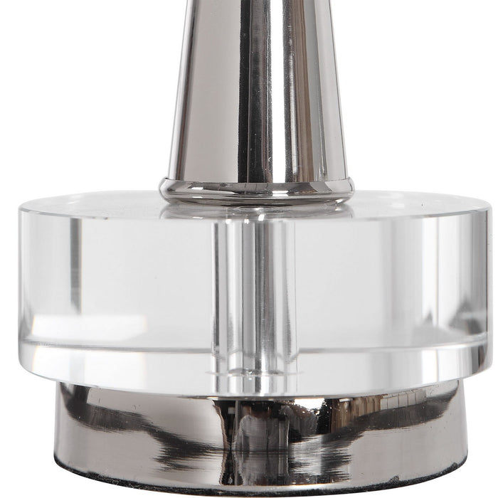 Uttermost 29734-1 One Light Buffet Lamp, Polished Nickel