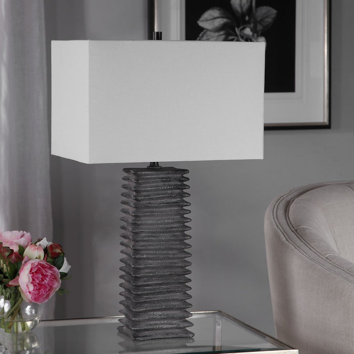 Uttermost 29737 One Light Table Lamp, Charcoal Glaze
