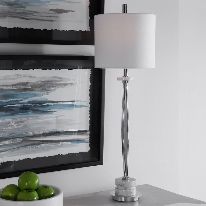 Uttermost 29749-1 One Light Buffet Lamp, Chrome