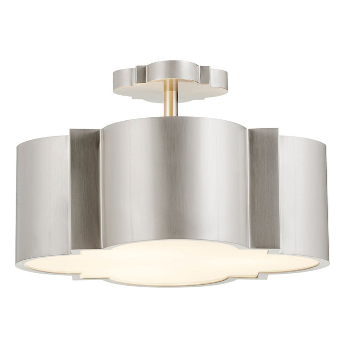 Cyan 10062 Three Light Ceiling Mount, Satin Nickel