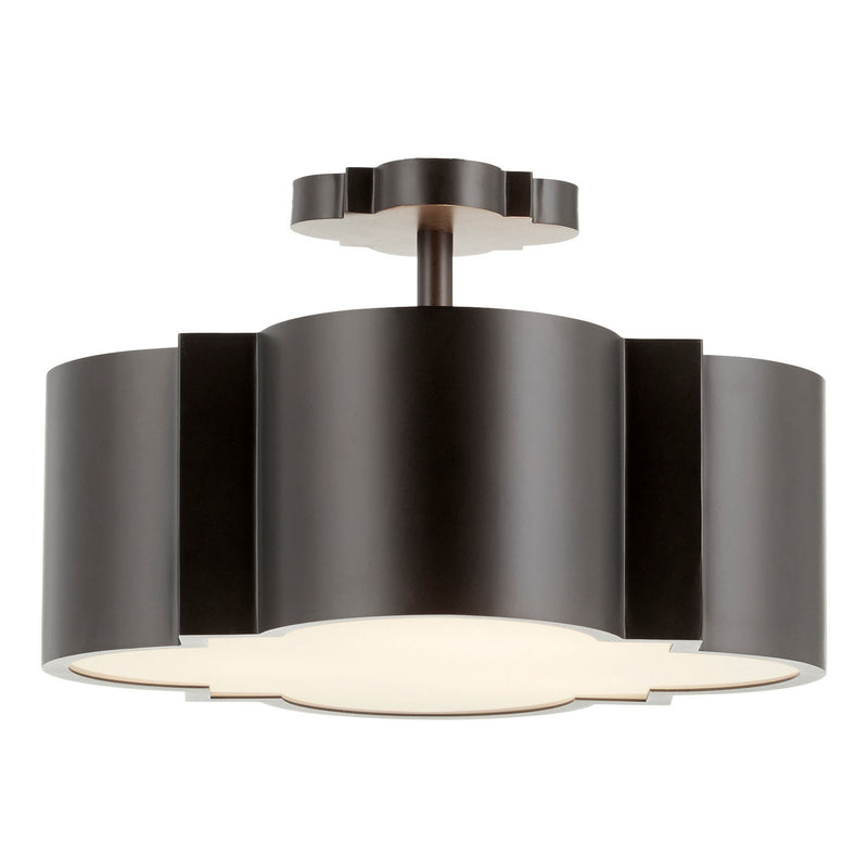 Cyan 10066 Three Light Ceiling Mount, Noir