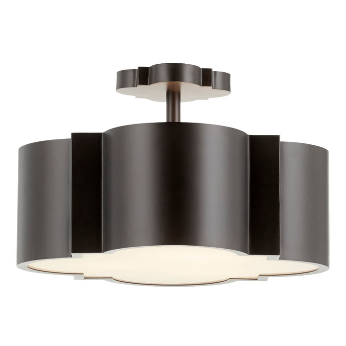 Cyan 10066 Three Light Ceiling Mount, Noir
