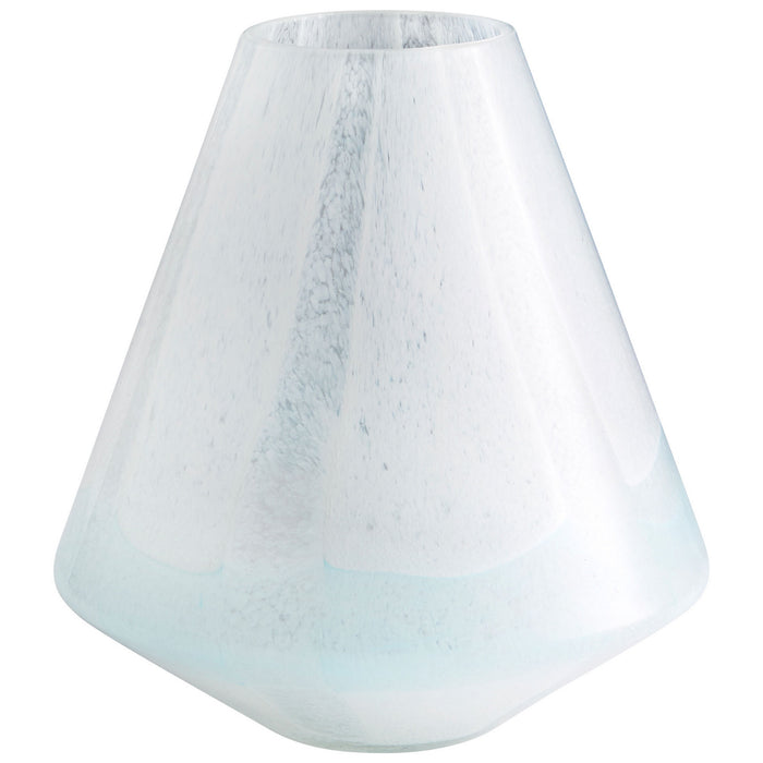 Cyan 10289 Vase, Sky Blue And White