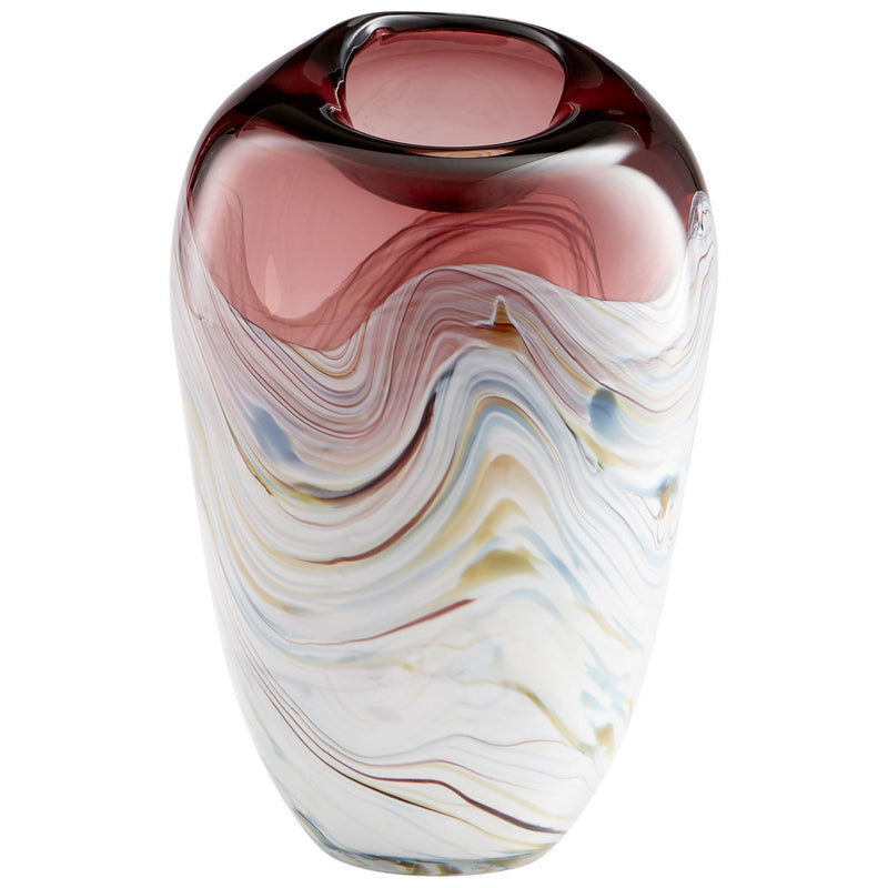 Cyan 10297 Vase, Purple And White