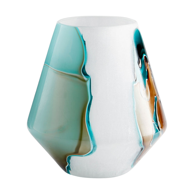 Cyan 10323 Vase, Green And White